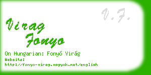 virag fonyo business card