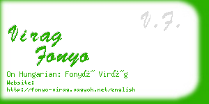 virag fonyo business card